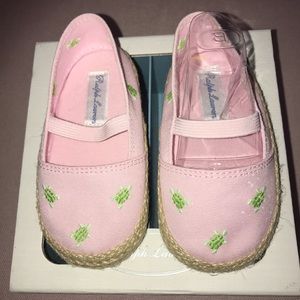 NWT Adorable pink baby Ralph Lauren Espadrilles
